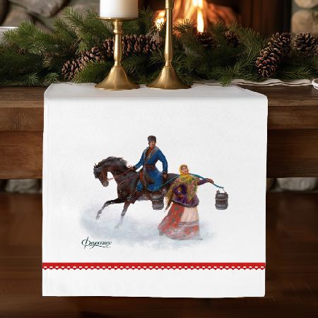 Дорожка столовая Повседневная Русь "Федоскино" 40x160